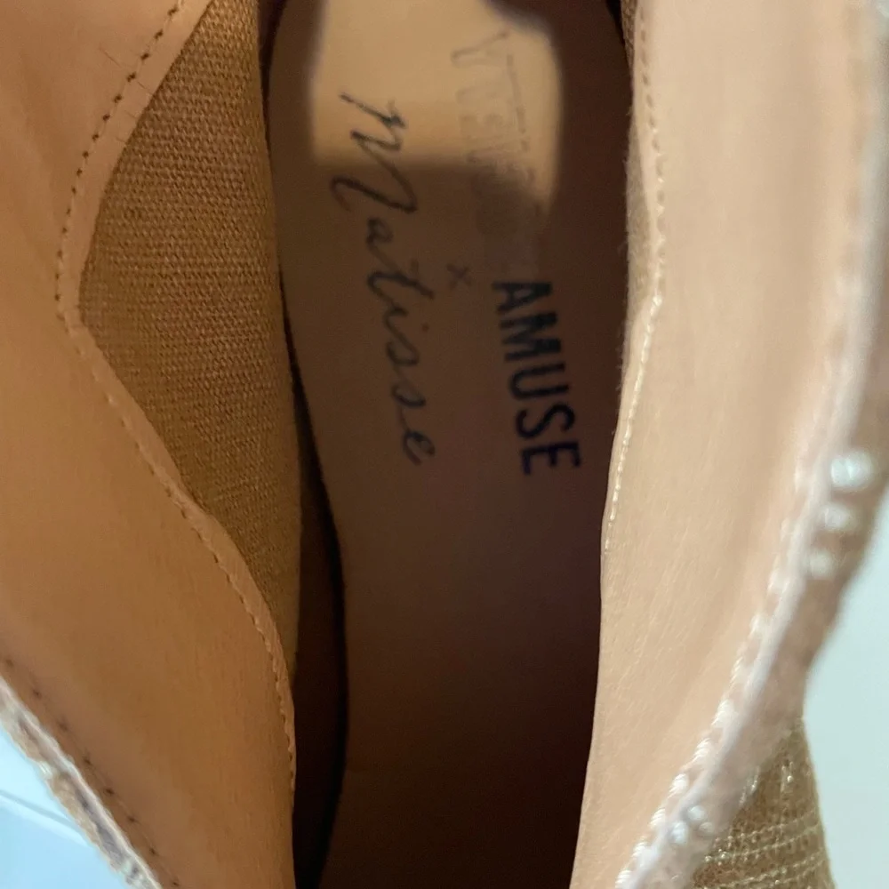 Anthropologie AMUSE SOCIETY x MATISSE Tan Faux Suede Stitched Cruz Ankle Boots - Picture 10 of 13